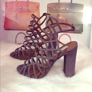 STEVE MADDEN Lavender Caged Block Heel Sandal -8.5